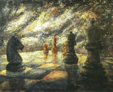 Pittura intitolato "Avant l'assaut final" da Robert Bass, Opera d'arte originale, Acrilico