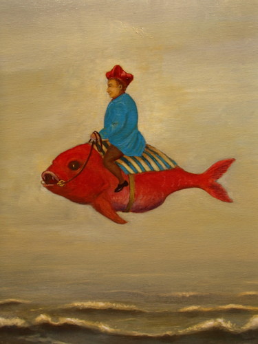 Peinture intitulée "le-cardinal.jpg" par Boul, Œuvre d'art originale, Huile