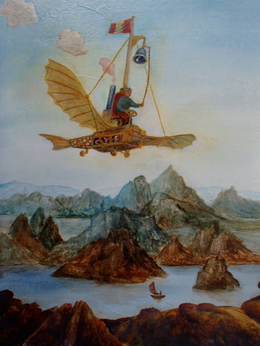 Pittura intitolato "le sonneur 8f.jpg" da Boul, Opera d'arte originale, Olio