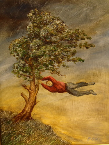 Peinture intitulée "le vent." par Boul, Œuvre d'art originale, Huile