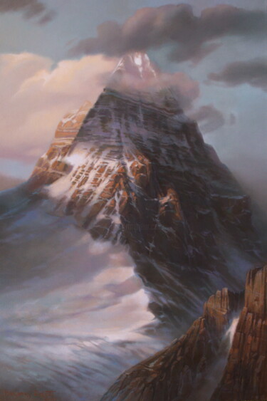 Schilderij getiteld "The Way to Everest" door Robert Braginsky, Origineel Kunstwerk, Olie