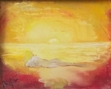 Peinture intitulée "Erotique solaire" par Robert Brogini, Œuvre d'art originale, Huile