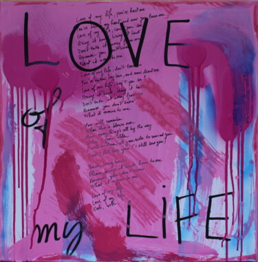 Painting titled "Love of my life" by Robert Cadiere, Original Artwork, Acrylic Mounted on Wood Stretcher frame