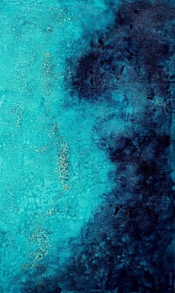 Peinture intitulée "Grand bleu" par Robert Cadiere, Œuvre d'art originale, Acrylique Monté sur Châssis en bois