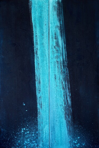 Painting titled "Abysses" by Robert Cadiere, Original Artwork, Acrylic Mounted on Wood Stretcher frame