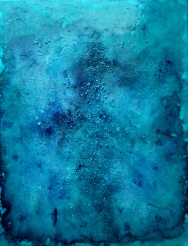 Malarstwo zatytułowany „Grand Bleu 4” autorstwa Robert Cadiere, Oryginalna praca, Akryl Zamontowany na Drewniana rama noszy