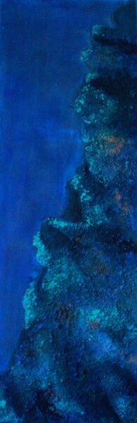 Ζωγραφική με τίτλο "Grand Bleu 2" από Robert Cadiere, Αυθεντικά έργα τέχνης, Ακρυλικό Τοποθετήθηκε στο Ξύλινο φορείο σκελετό