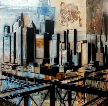 "Manhattan DownTown…" başlıklı Tablo Robert Cadiere tarafından, Orijinal sanat, Akrilik Ahşap Sedye çerçevesi üzerine monte…