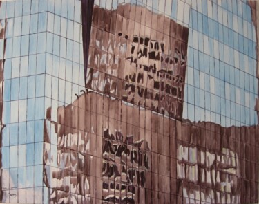 Картина под названием "Reflets" - Robert Cadiere, Подлинное произведение искусства, Акрил Установлен на Деревянная рама для…