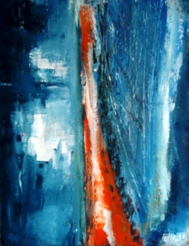 Painting titled "Albane" by Robert Charles, Original Artwork, Oil Mounted on Wood Stretcher frame