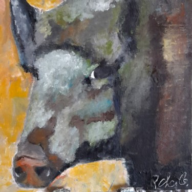 Peinture intitulée "La Laie à Bonbon" par Robert Charles, Œuvre d'art originale, Huile Monté sur Carton