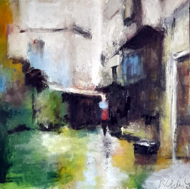 Painting titled "Juvence" by Robert Charles, Original Artwork, Oil Mounted on Cardboard