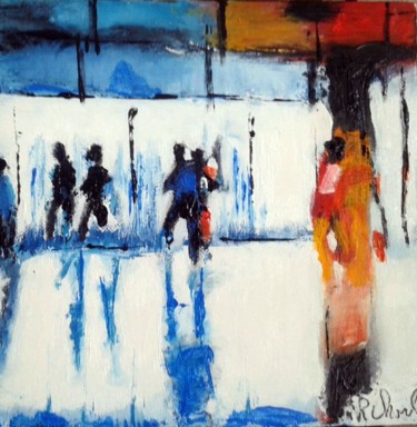 Painting titled "(1T)luchthaven-13.j…" by Robert Charles, Original Artwork, Oil