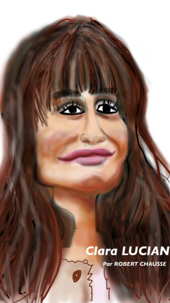 Painting titled "Clara LUCIANI" by Robert Chausse, Original Artwork, Digital Painting