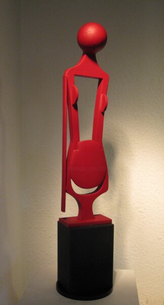 Sculpture titled "La Guerrière" by Robert Chevalier, Original Artwork, Metals