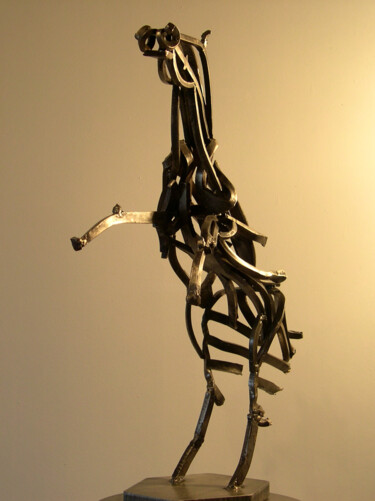 Sculpture intitulée "L'indomptable" par Robert Chevalier, Œuvre d'art originale