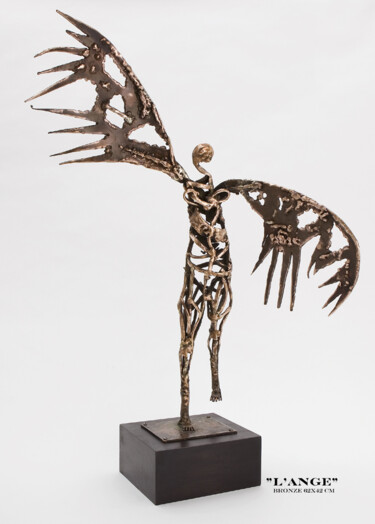 Sculpture titled "L'Ange (bronze)" by Robert Chevalier, Original Artwork