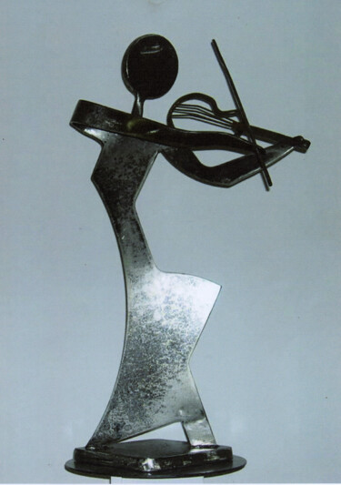 Sculpture intitulée "La Violoniste" par Robert Chevalier, Œuvre d'art originale
