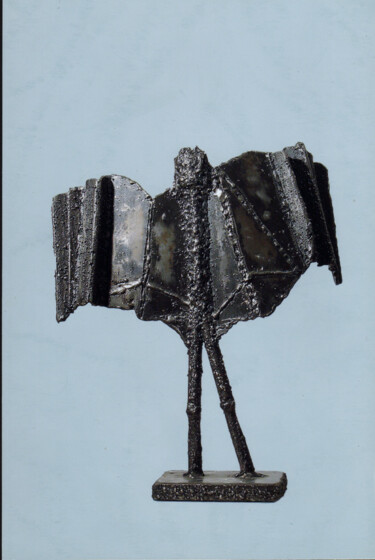 Sculpture intitulée "L'Homme Oiseau    h…" par Robert Chevalier, Œuvre d'art originale, Métaux