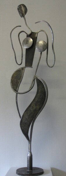 Sculpture titled "La  Volupteuse" by Robert Chevalier, Original Artwork, Metals