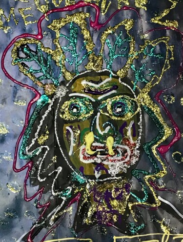 Peinture intitulée "Le bouffeur de mequ…" par Robert Combas, Œuvre d'art originale, Acrylique