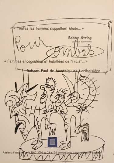 Dibujo titulada "Sans titre" por Robert Combas, Obra de arte original, Tinta