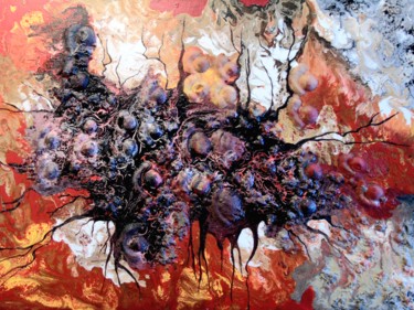 Malerei mit dem Titel "Abstrait 3" von Robert Daout, Original-Kunstwerk, Acryl