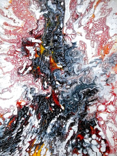 Peinture intitulée "Abstrait 25" par Robert Daout, Œuvre d'art originale, Acrylique