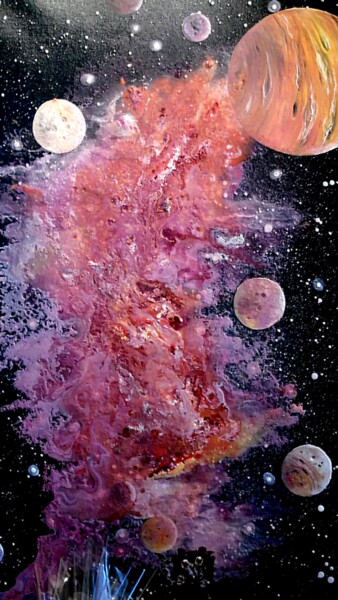 Peinture intitulée "Cosmos 67" par Robert Daout, Œuvre d'art originale, Acrylique