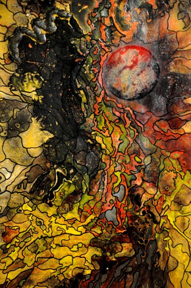 Pintura titulada "Cosmos 4" por Robert Daout, Obra de arte original, Acrílico Montado en Bastidor de camilla de madera