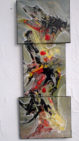 Pintura titulada "Tableau composé 17" por Robert Daout, Obra de arte original, Acrílico Montado en Bastidor de camilla de ma…
