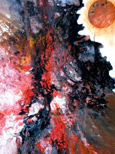 Картина под названием "Cosmos 7" - Robert Daout, Подлинное произведение искусства, Акрил Установлен на Деревянная рама для н…