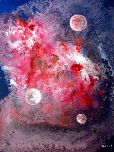 Peinture intitulée "Cosmos 15" par Robert Daout, Œuvre d'art originale, Acrylique Monté sur Châssis en bois