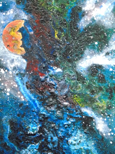 Painting titled "Cosmos 30" by Robert Daout, Original Artwork, Acrylic Mounted on Wood Stretcher frame
