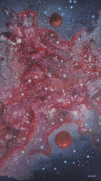Peinture intitulée "Cosmos 44" par Robert Daout, Œuvre d'art originale, Acrylique Monté sur Châssis en bois