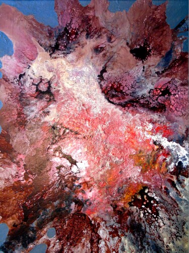Картина под названием "Abstrait 52" - Robert Daout, Подлинное произведение искусства, Акрил Установлен на Деревянная рама дл…