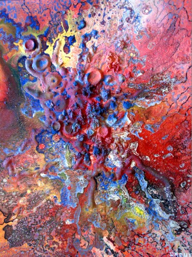 Malerei mit dem Titel "Abstrait 53" von Robert Daout, Original-Kunstwerk, Acryl Auf Keilrahmen aus Holz montiert