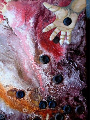 Pittura intitolato "Abstrait 59 (semer…" da Robert Daout, Opera d'arte originale, Acrilico Montato su Telaio per barella in…