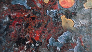 Pittura intitolato "Cosmos 49" da Robert Daout, Opera d'arte originale, Acrilico Montato su Telaio per barella in legno