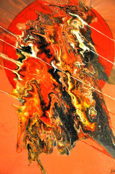 Pittura intitolato "Cosmos 60" da Robert Daout, Opera d'arte originale, Acrilico Montato su Telaio per barella in legno