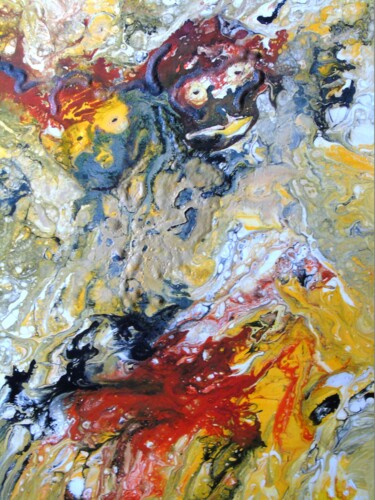 Pittura intitolato "Abstrait 122 (Les m…" da Robert Daout, Opera d'arte originale, Acrilico Montato su Telaio per barella in…