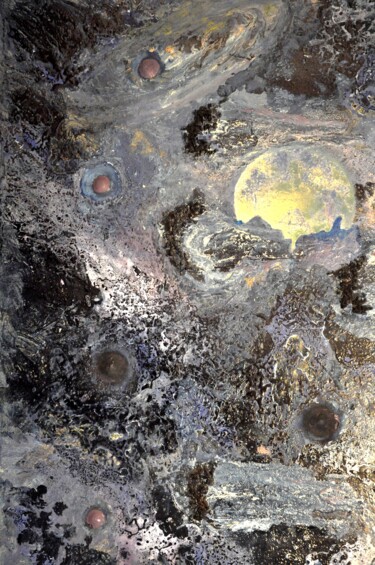 Peinture intitulée "Cosmos 63" par Robert Daout, Œuvre d'art originale, Acrylique Monté sur Châssis en bois