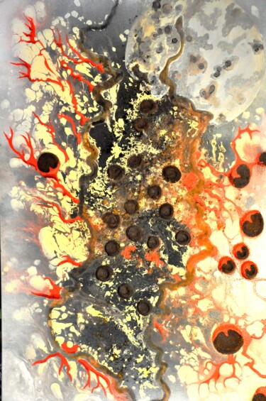 Pintura titulada "Cosmos 64" por Robert Daout, Obra de arte original, Acrílico Montado en Bastidor de camilla de madera