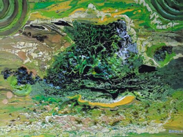 Peinture intitulée "Abstrait 105" par Robert Daout, Œuvre d'art originale, Acrylique Monté sur Châssis en bois
