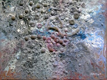 Картина под названием "Abstrait 133" - Robert Daout, Подлинное произведение искусства, Акрил Установлен на Деревянная рама д…
