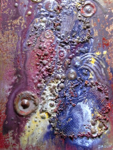 Картина под названием "Abstrait 140" - Robert Daout, Подлинное произведение искусства, Акрил Установлен на Деревянная рама д…