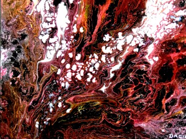 Картина под названием "Abstrait 132" - Robert Daout, Подлинное произведение искусства, Акрил Установлен на Деревянная рама д…