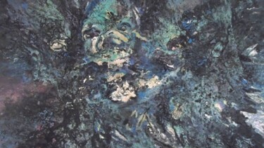 Картина под названием "Abstrait 148" - Robert Daout, Подлинное произведение искусства, Акрил Установлен на Деревянная рама д…