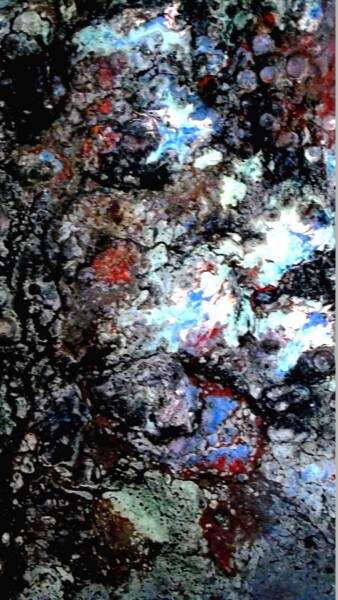 Painting titled "Abstrait 164" by Robert Daout, Original Artwork, Acrylic Mounted on Wood Stretcher frame