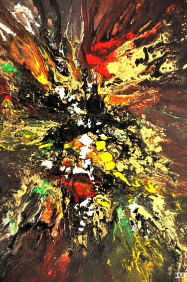 Peinture intitulée "Abstrait 192 (petit…" par Robert Daout, Œuvre d'art originale, Acrylique Monté sur Châssis en bois